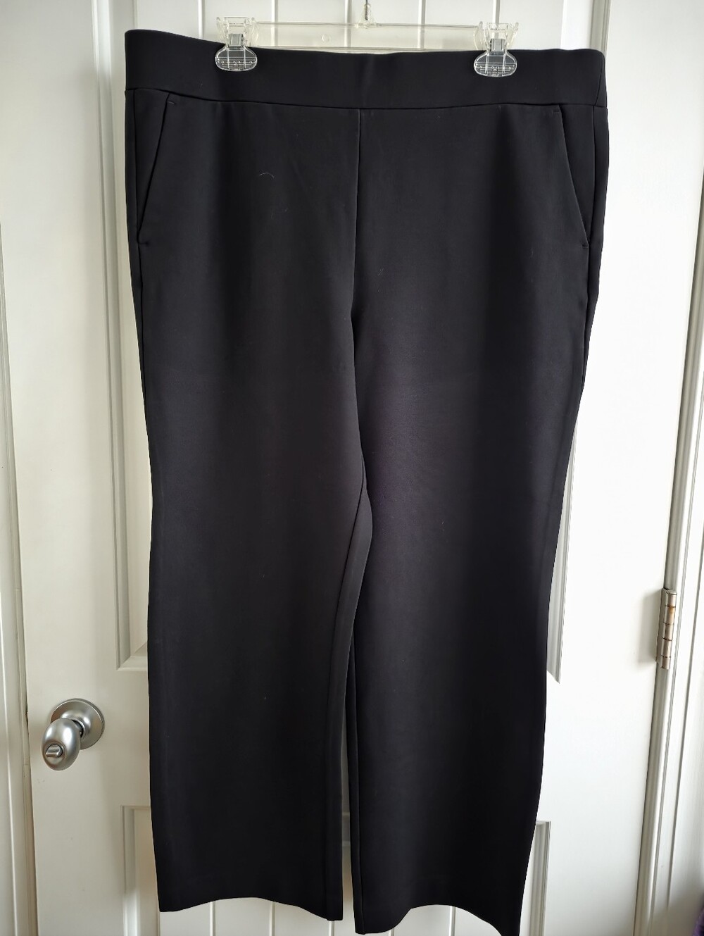 LOFT Black Straight-Leg Pull-On Pants Leggings Size XL